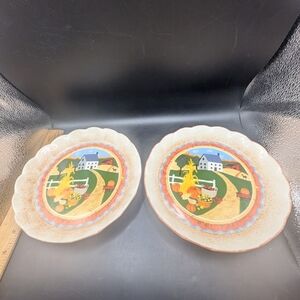 Vtg Set of 2 Avon-Country Autumn Harvest Decorative Plates By Penny Carter 2005.
